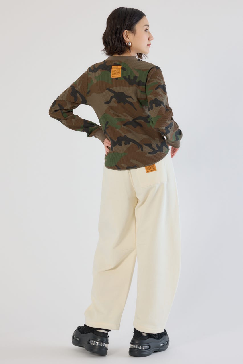 【UNISEX】SHARE パターンワッフルトップス 柄KHA L