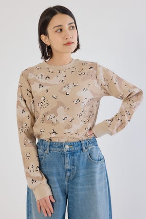 【UNISEX】SHARE パターンワッフルトップス