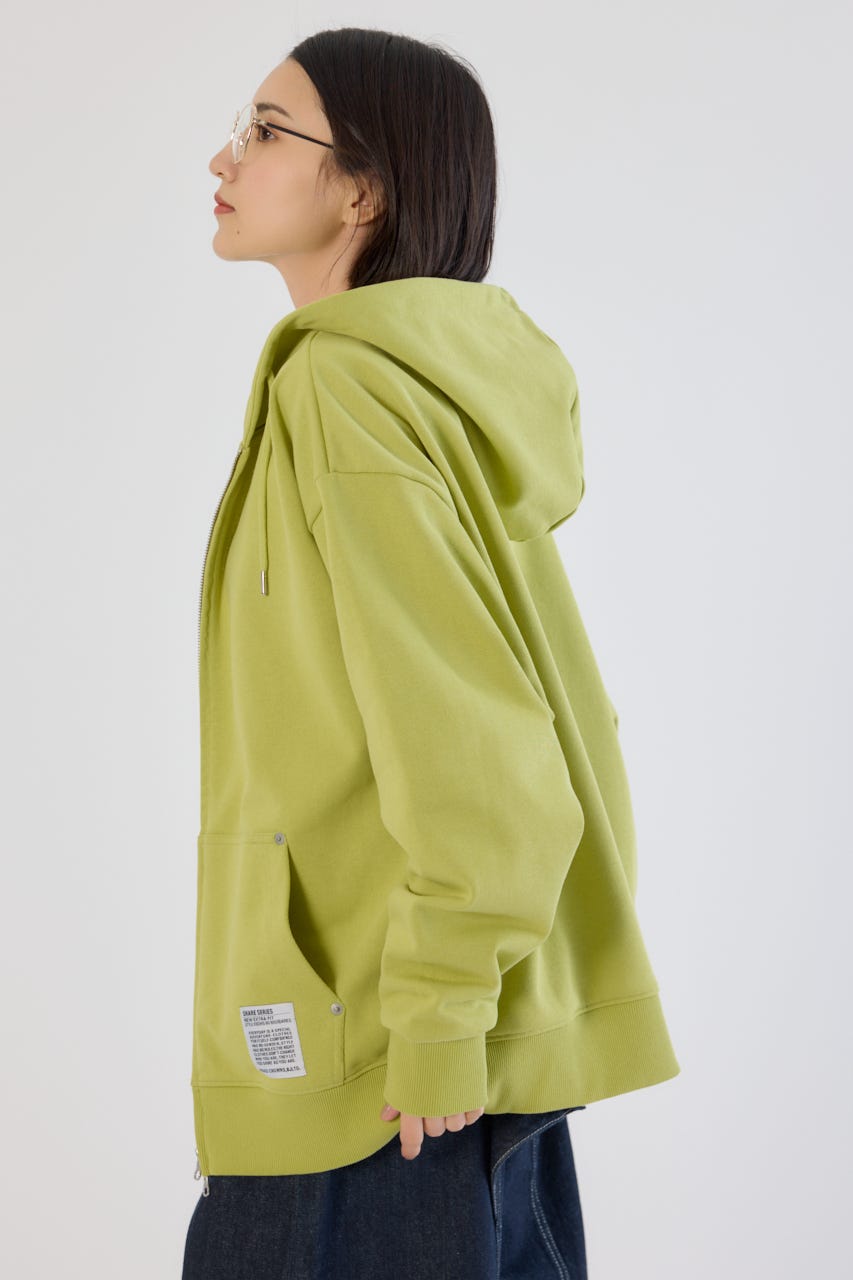 【UNISEX】SHARE W ジップパーカー LIME M