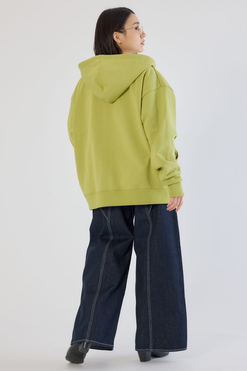 【UNISEX】SHARE W ジップパーカー LIME M