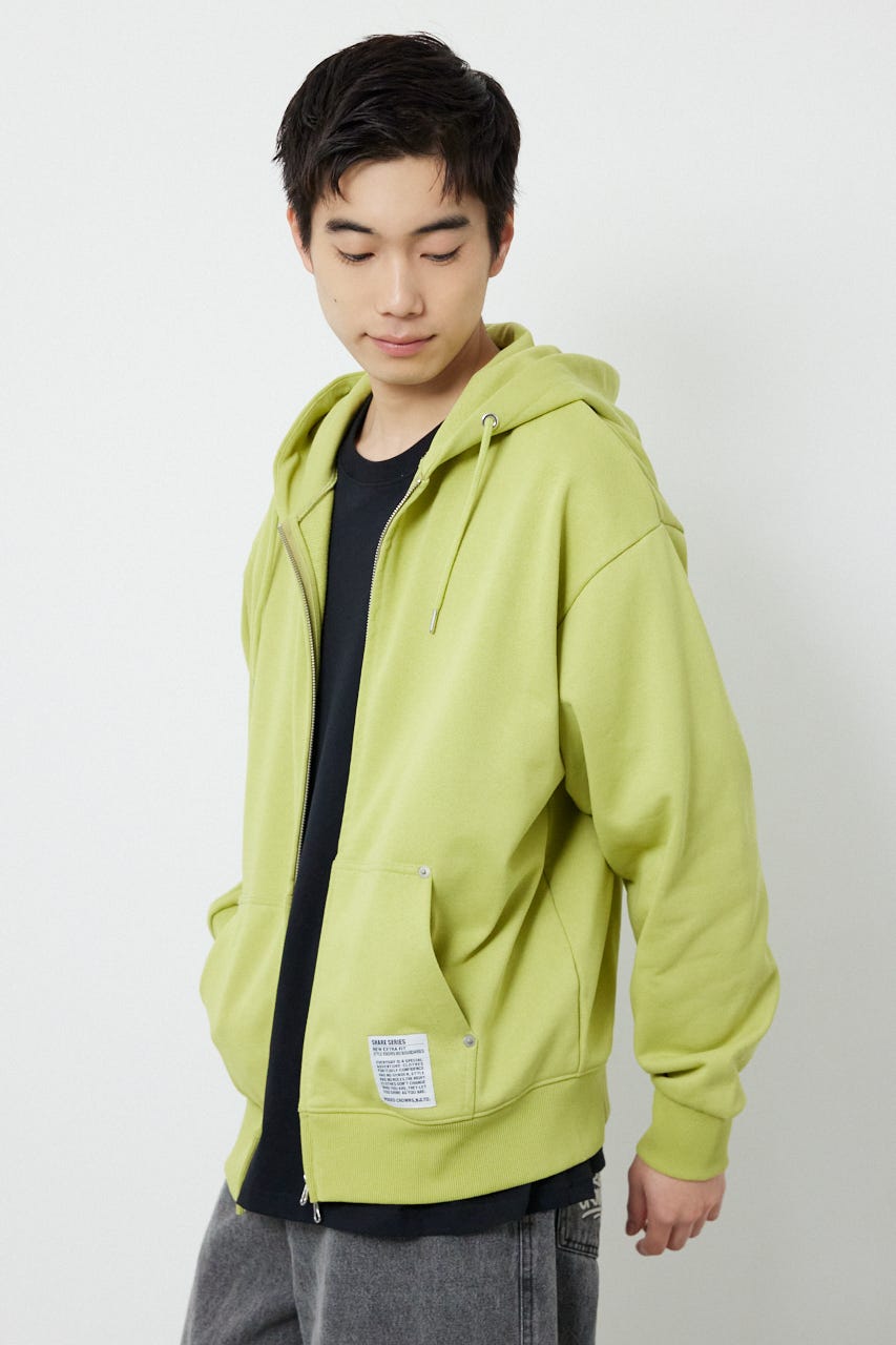 【UNISEX】SHARE W ジップパーカー LIME M