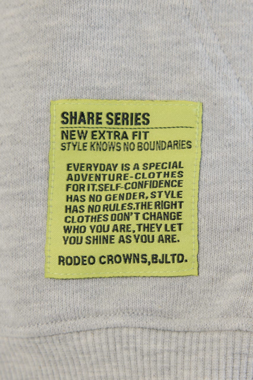 【UNISEX】SHARE W ジップパーカー L/T.GRY M