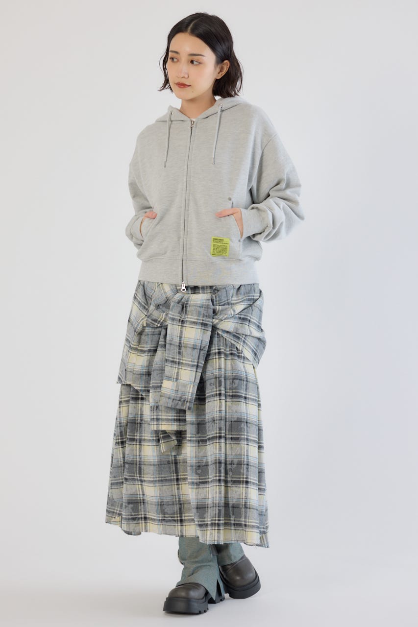 【UNISEX】SHARE W ジップパーカー L/T.GRY M