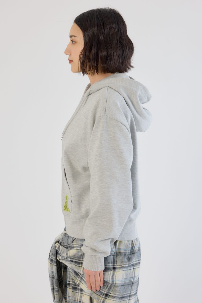 【UNISEX】SHARE W ジップパーカー L/T.GRY M