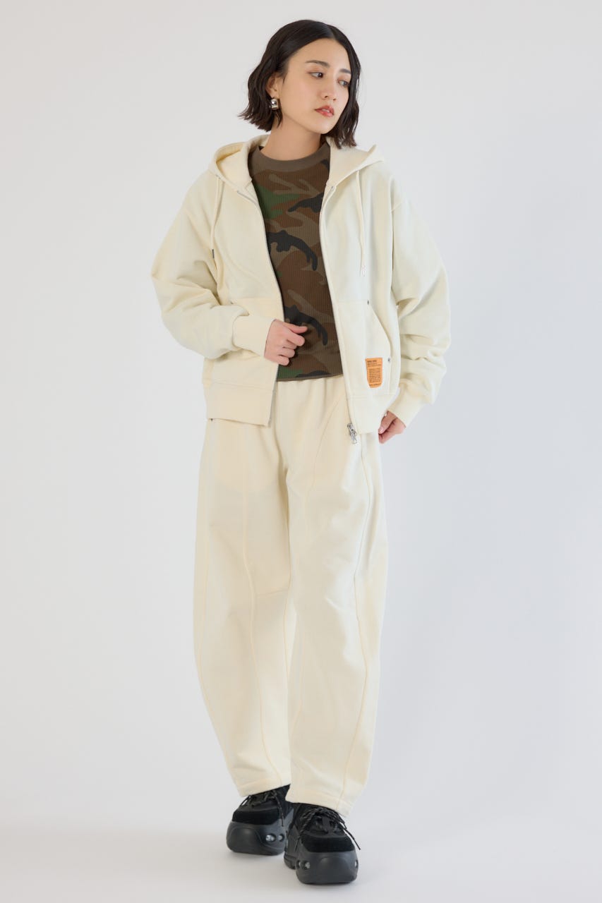 【UNISEX】SHARE W ジップパーカー O/WHT L