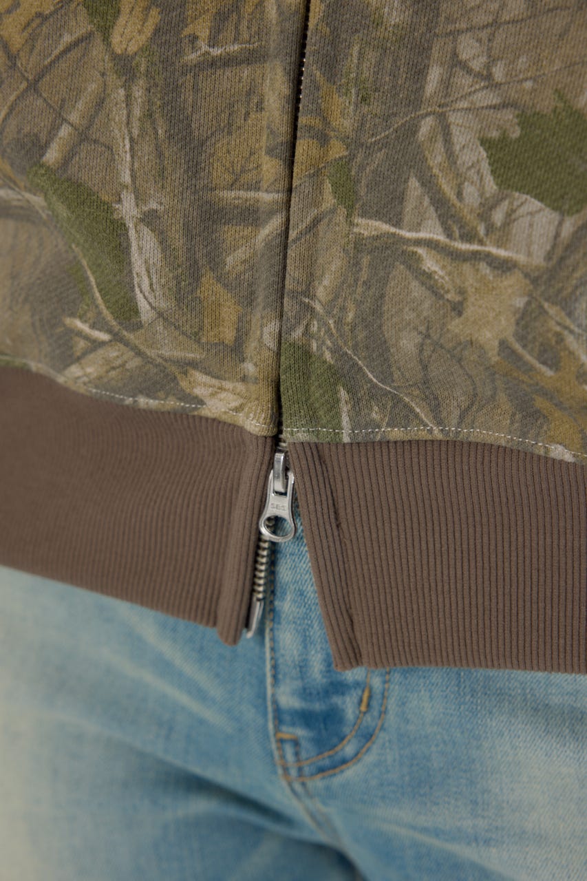 【UNISEX】SHARE PATTERN W ジップパーカー 柄BEG M