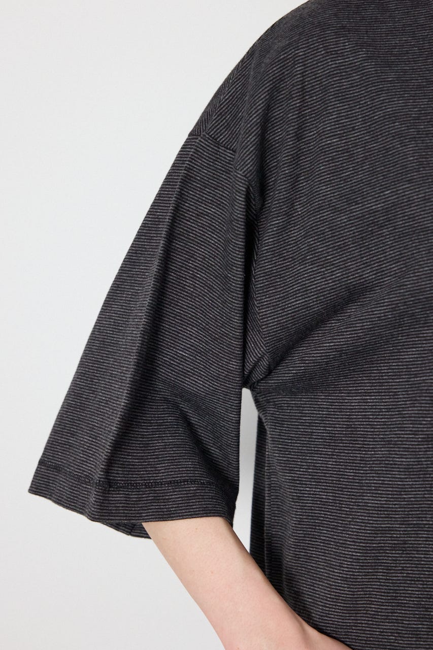 【UNISEX】Heather Border Tシャツ 柄BLK FREE