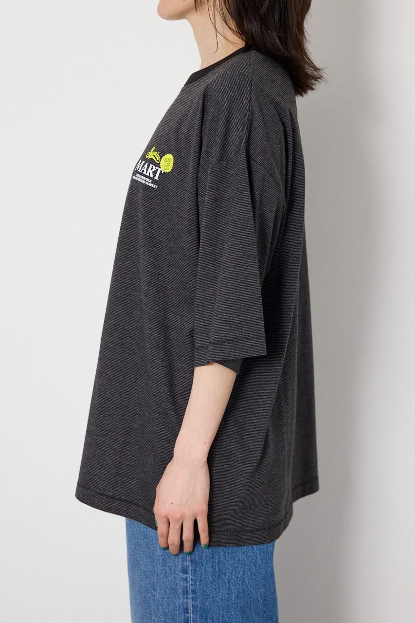 【UNISEX】Heather Border Tシャツ 柄BLK FREE
