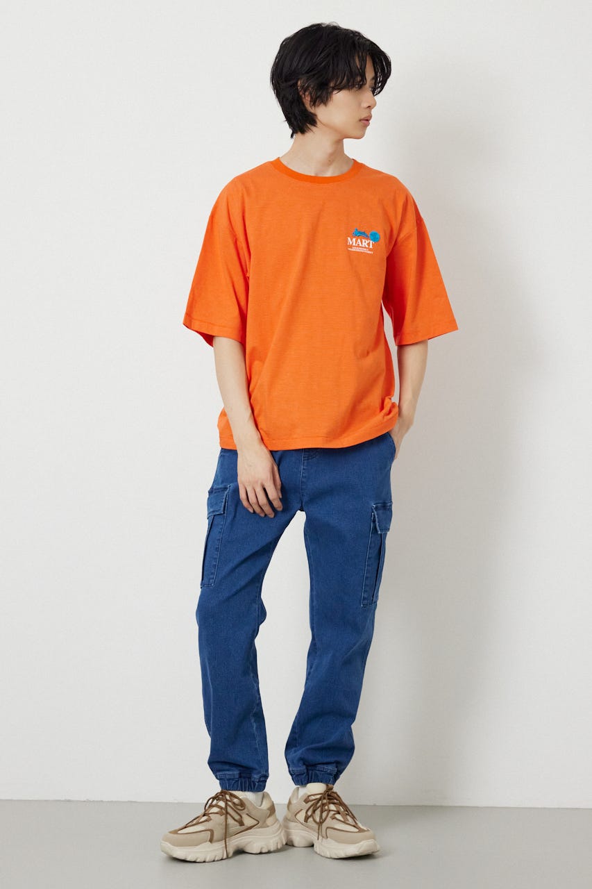 【UNISEX】Heather Border Tシャツ 柄ORG FREE