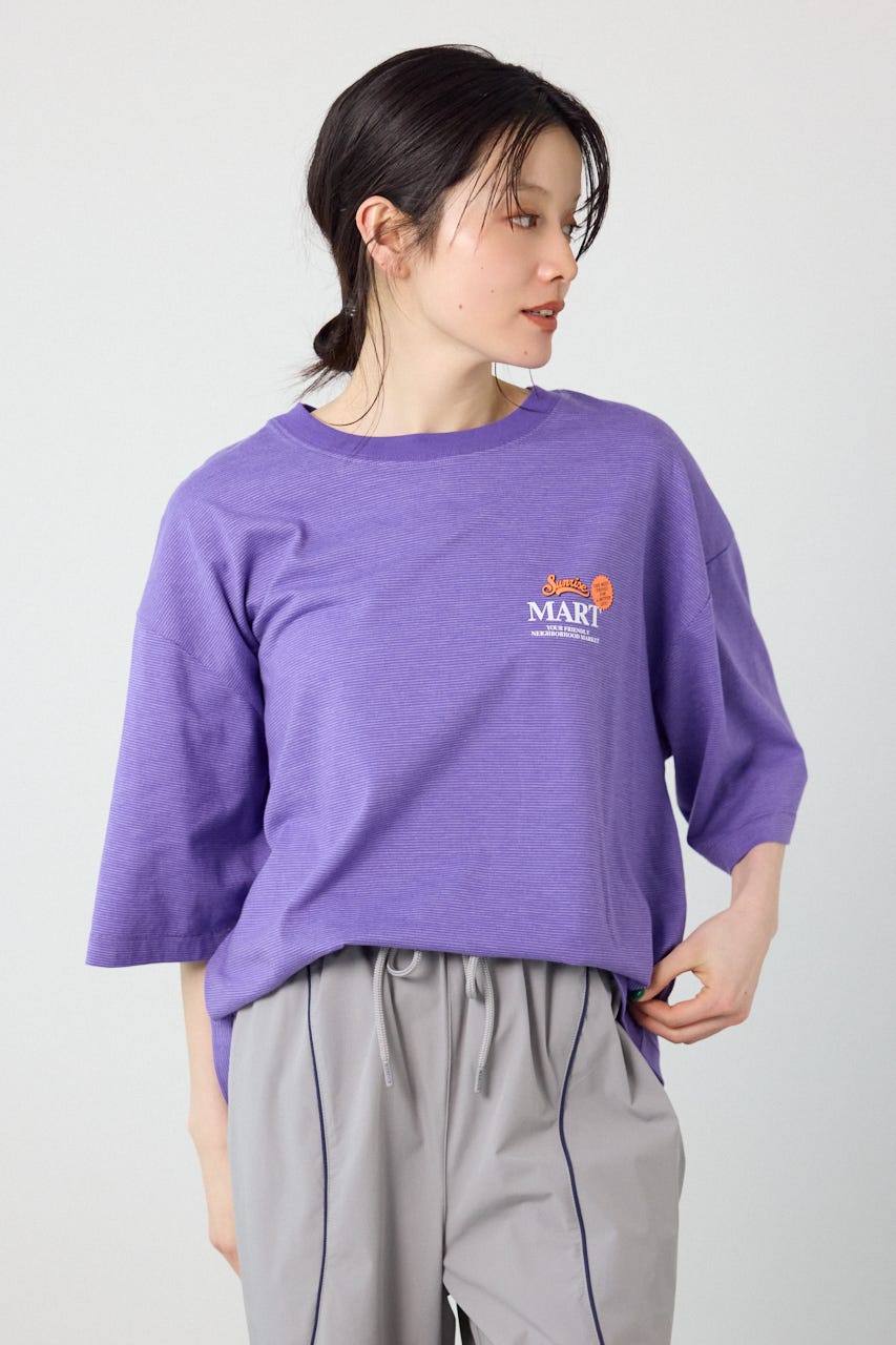 【UNISEX】Heather Border Tシャツ 柄PUR FREE