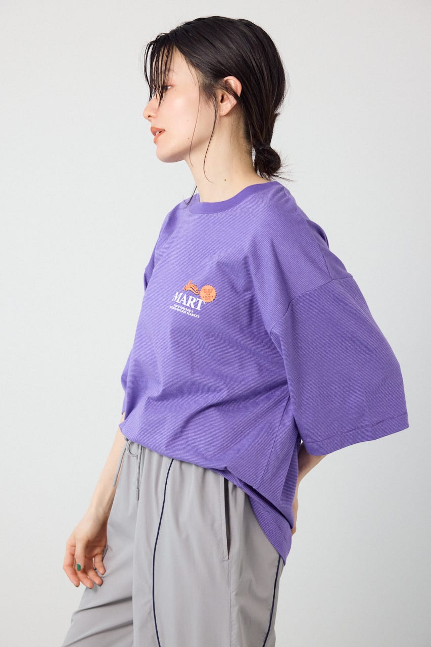 【UNISEX】Heather Border Tシャツ 柄PUR FREE