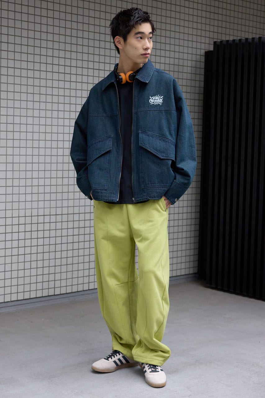 【UNISEX】SHARE バレルスウェットパンツ LIME M