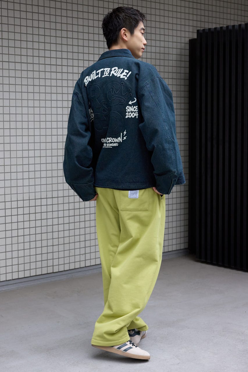 【UNISEX】SHARE バレルスウェットパンツ LIME M