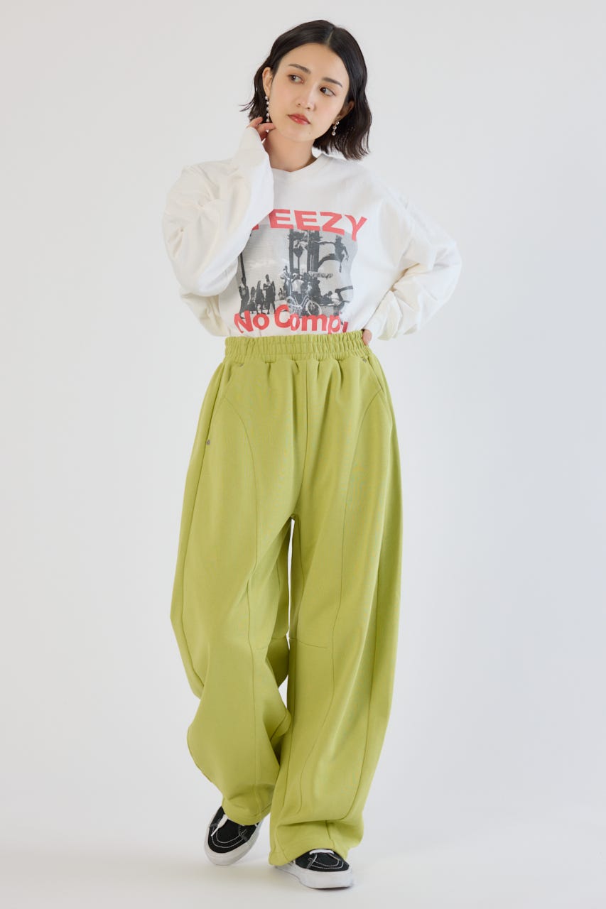 【UNISEX】SHARE バレルスウェットパンツ LIME M