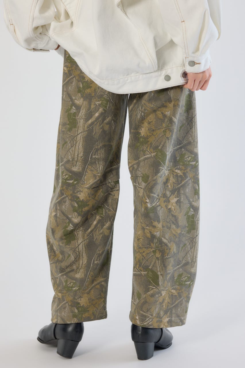 【UNISEX】SHARE PATTERNバレルスウェットパンツ 柄BEG L