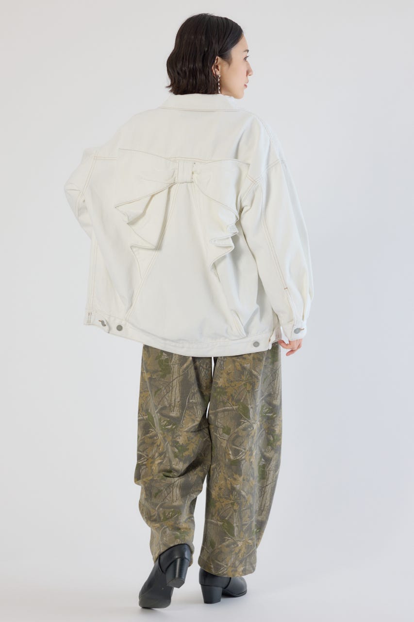 【UNISEX】SHARE PATTERNバレルスウェットパンツ 柄BEG L