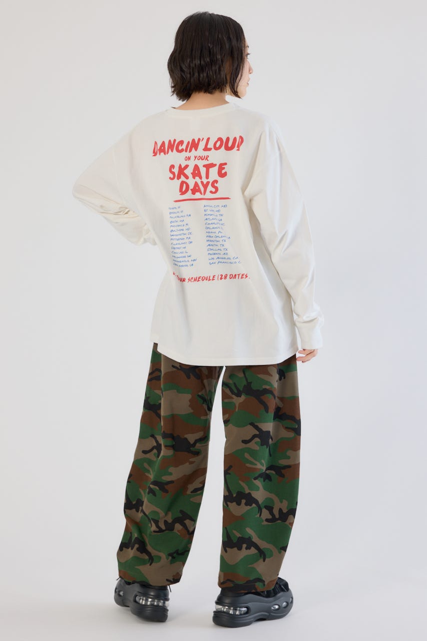 【UNISEX】SHARE PATTERNバレルスウェットパンツ 柄BRN L