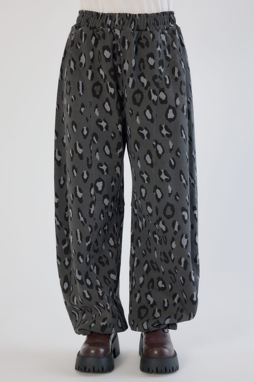 【UNISEX】SHARE PATTERNバレルスウェットパンツ 柄GRY L