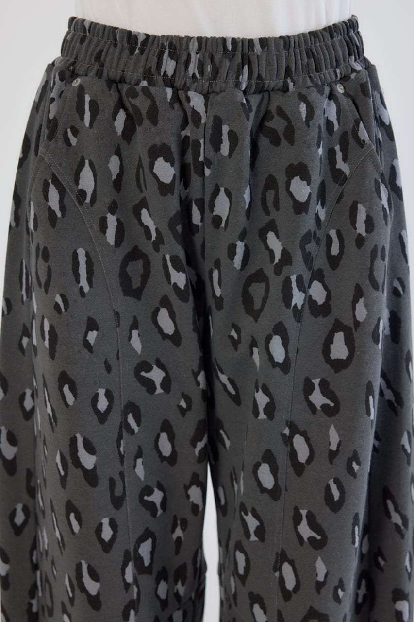 【UNISEX】SHARE PATTERNバレルスウェットパンツ 柄GRY L