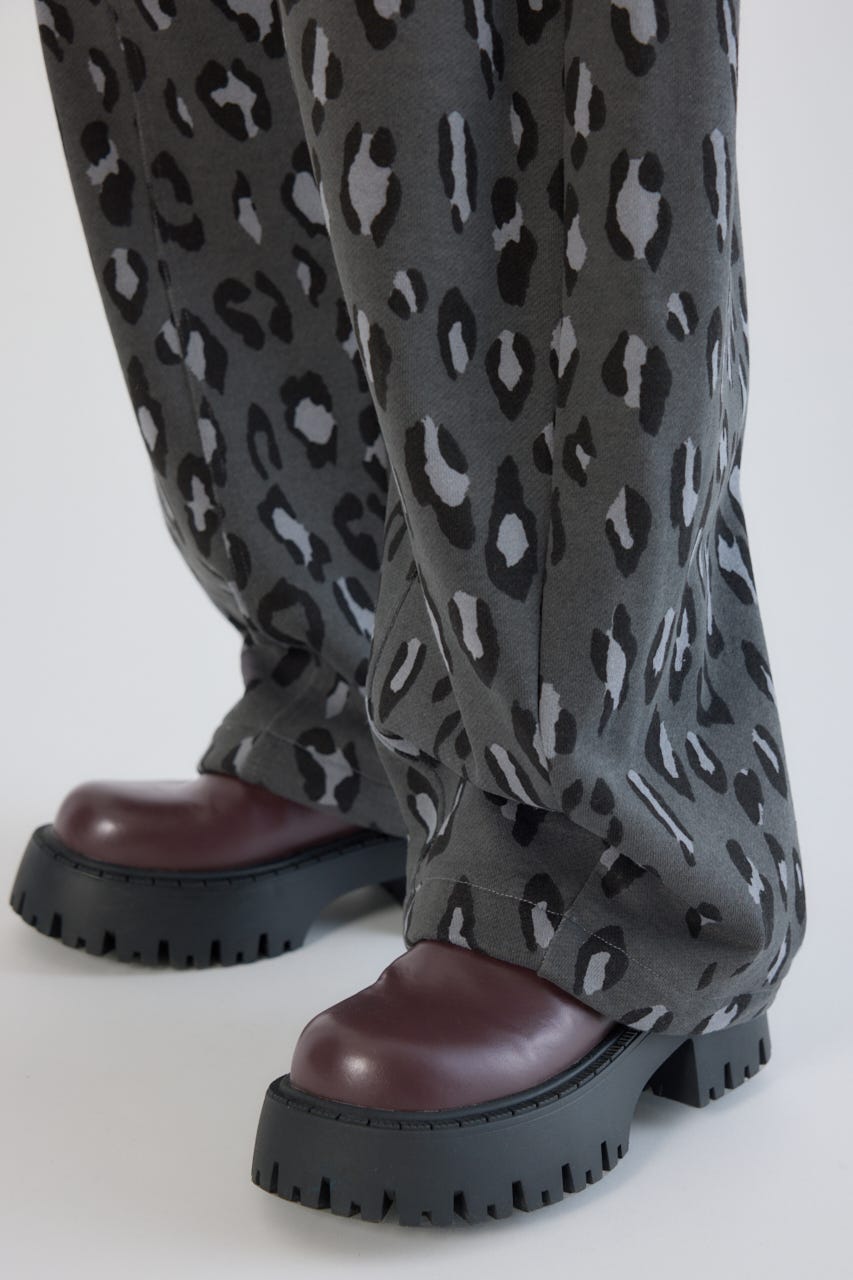 【UNISEX】SHARE PATTERNバレルスウェットパンツ 柄GRY L