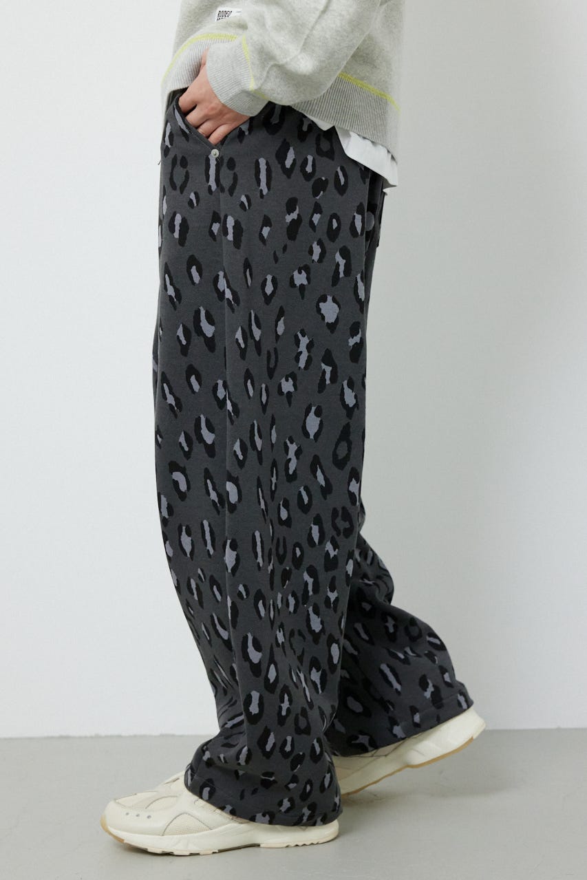 【UNISEX】SHARE PATTERNバレルスウェットパンツ 柄GRY L