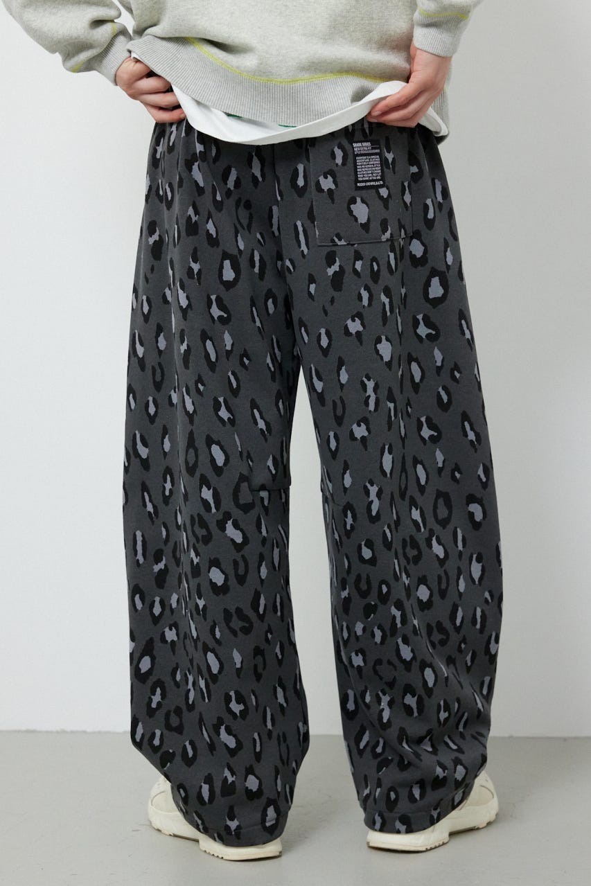 【UNISEX】SHARE PATTERNバレルスウェットパンツ 柄GRY L