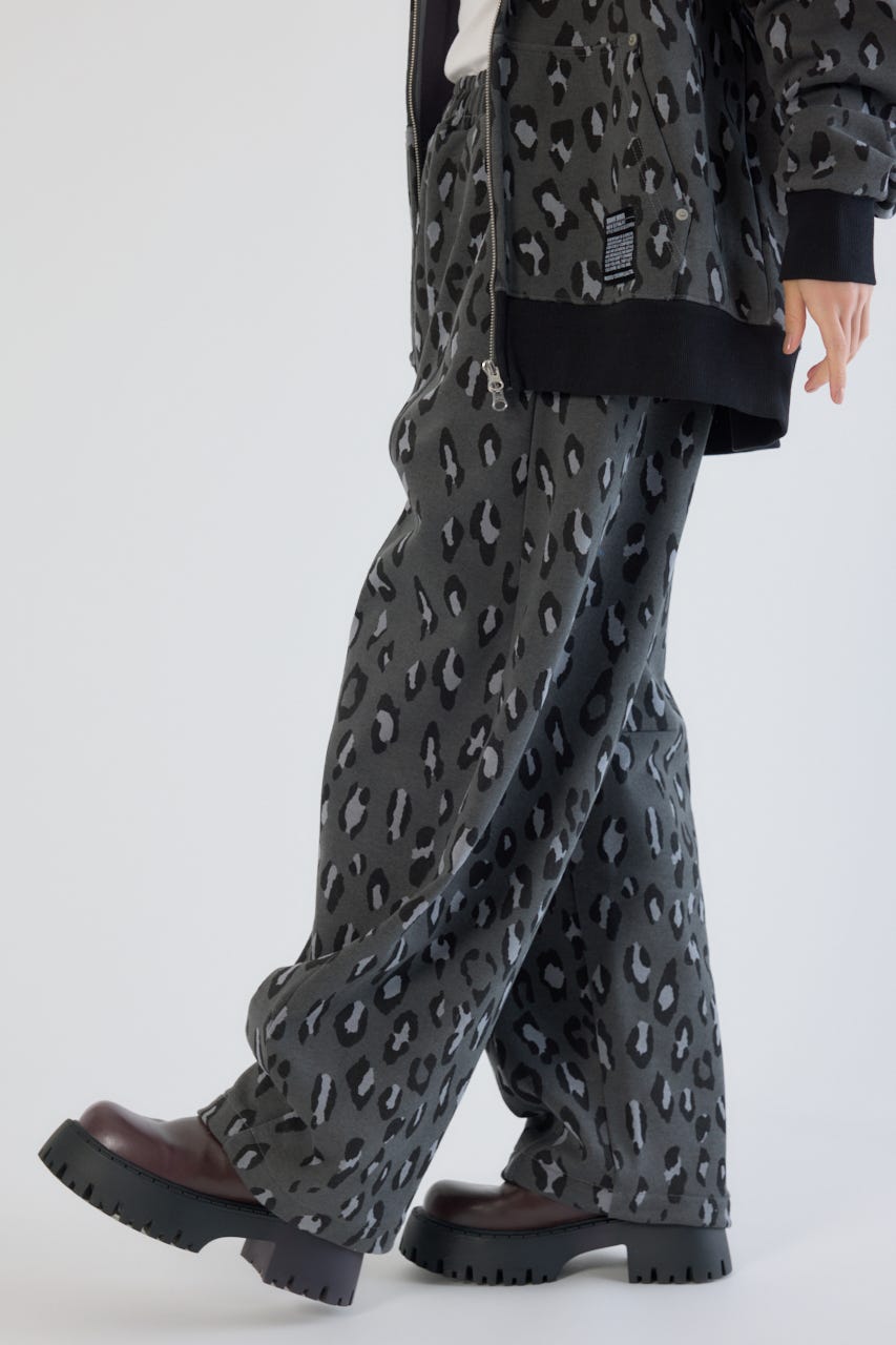 【UNISEX】SHARE PATTERNバレルスウェットパンツ 柄GRY L