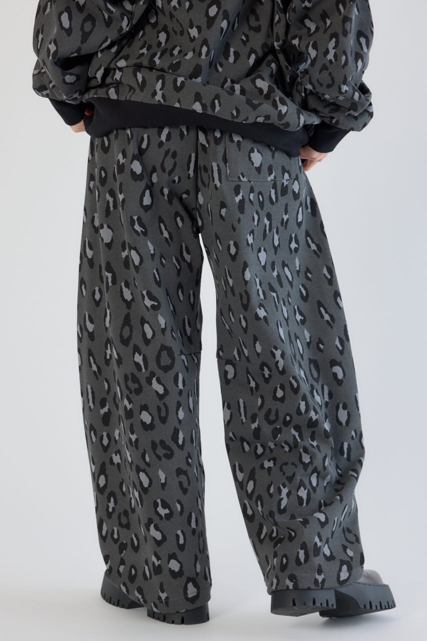 【UNISEX】SHARE PATTERNバレルスウェットパンツ 柄GRY L