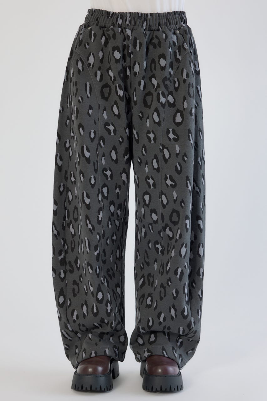 【UNISEX】SHARE PATTERNバレルスウェットパンツ 柄GRY L