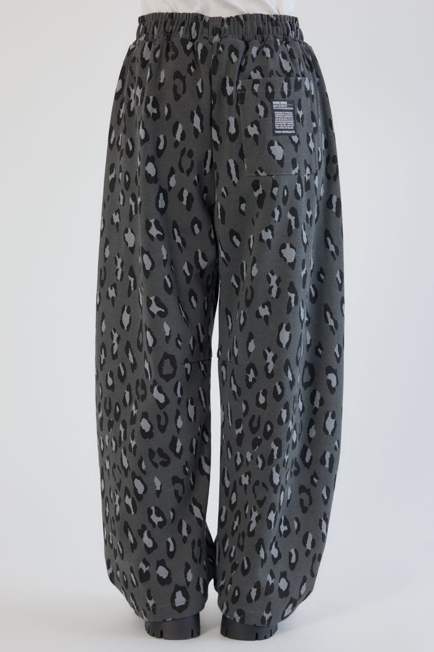 【UNISEX】SHARE PATTERNバレルスウェットパンツ 柄GRY L