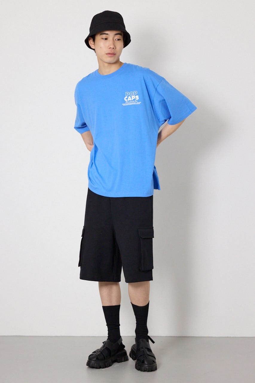 【UNISEX】SHARE DRY スウェットカーゴショートパンツ BLK L