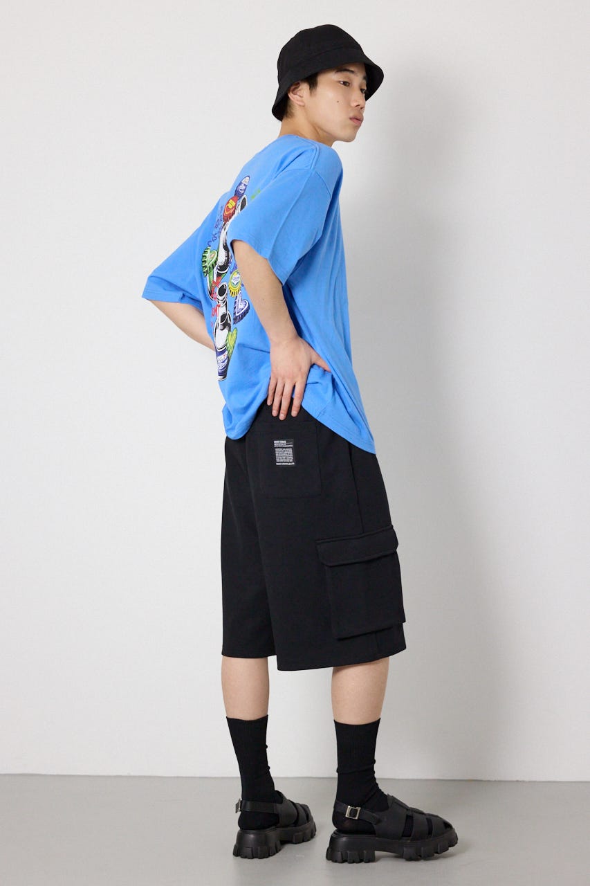 【UNISEX】SHARE DRY スウェットカーゴショートパンツ BLK L