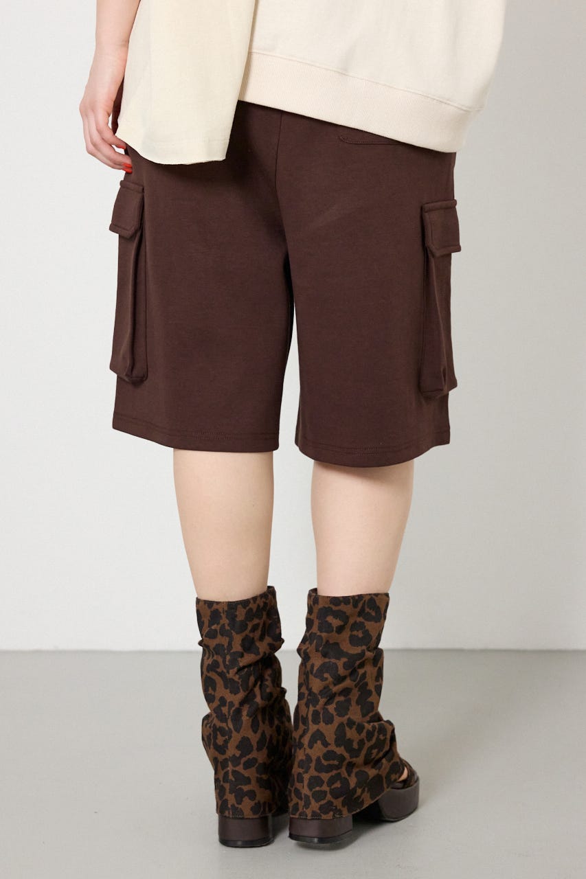 【UNISEX】SHARE DRY スウェットカーゴショートパンツ BRN M