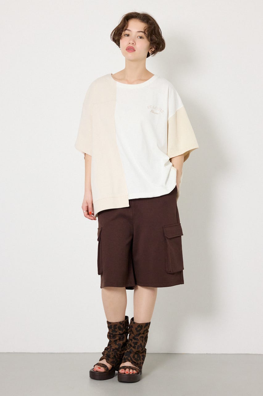 【UNISEX】SHARE DRY スウェットカーゴショートパンツ BRN M