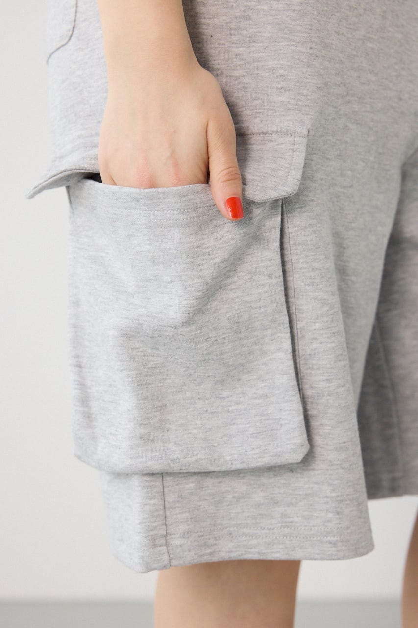 【UNISEX】SHARE DRY スウェットカーゴショートパンツ L/T.GRY L