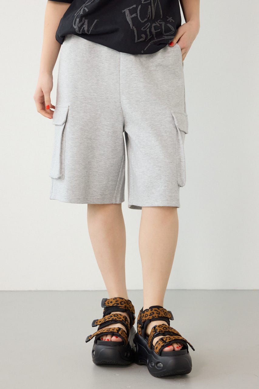 【UNISEX】SHARE DRY スウェットカーゴショートパンツ L/T.GRY L