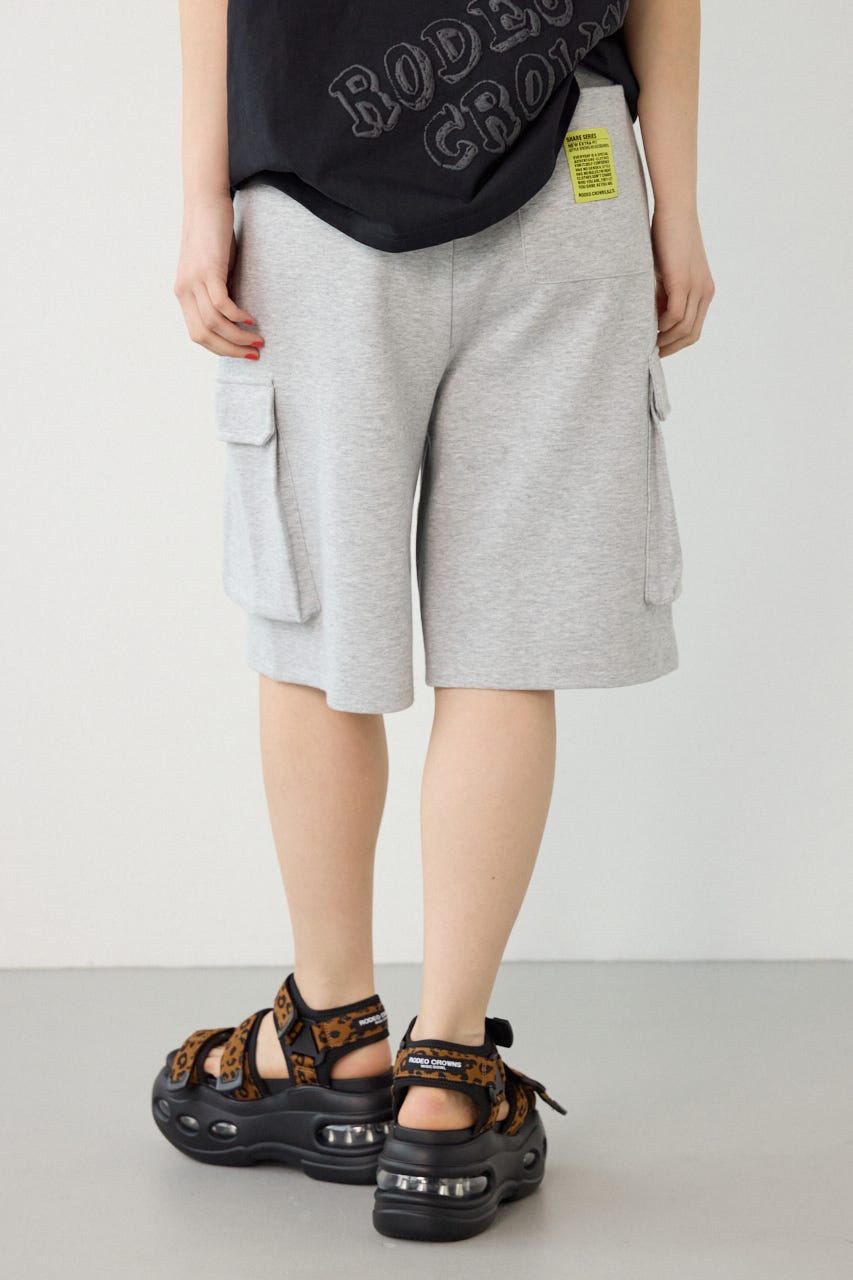 【UNISEX】SHARE DRY スウェットカーゴショートパンツ L/T.GRY L