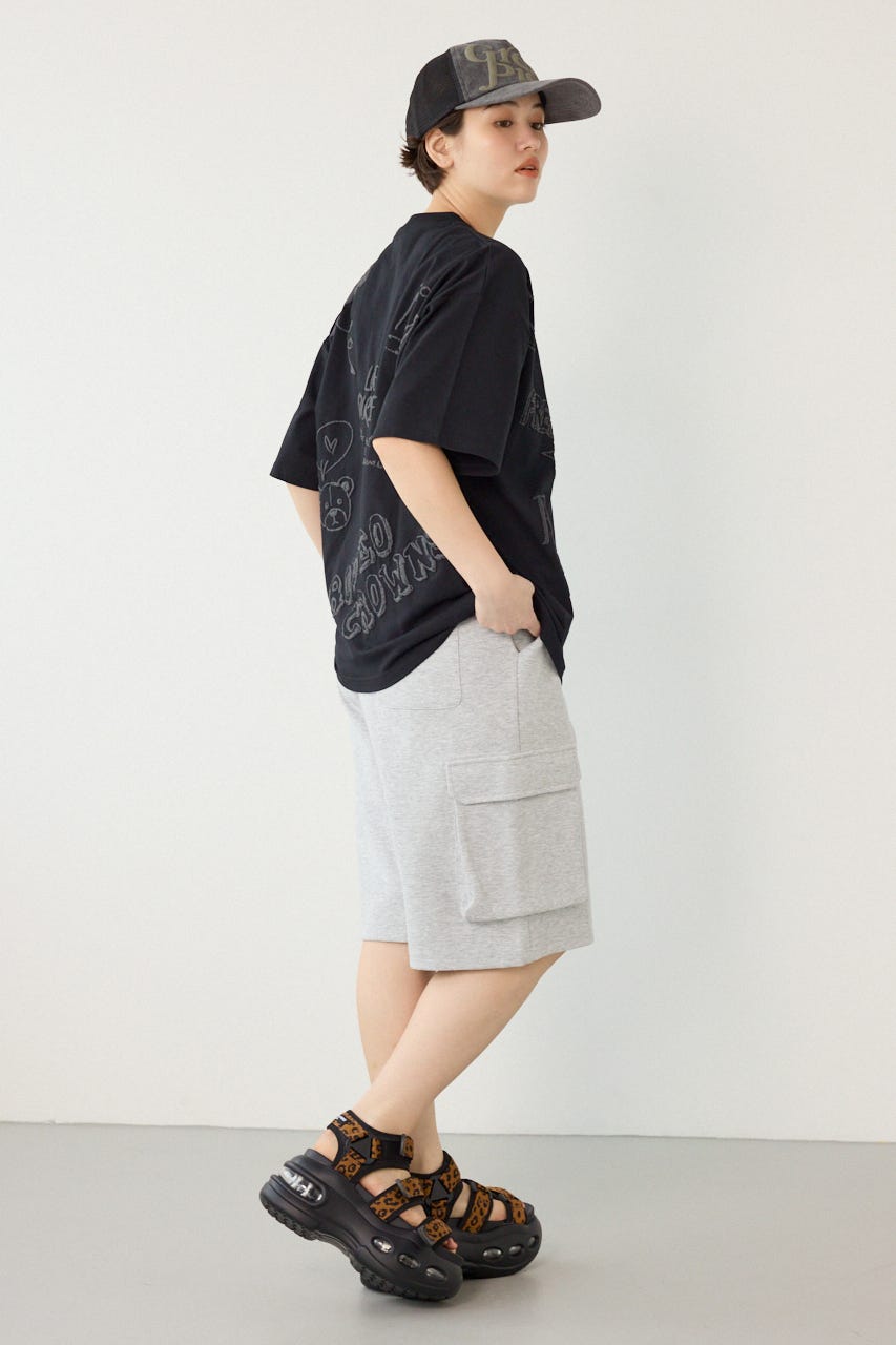 【UNISEX】SHARE DRY スウェットカーゴショートパンツ L/T.GRY L