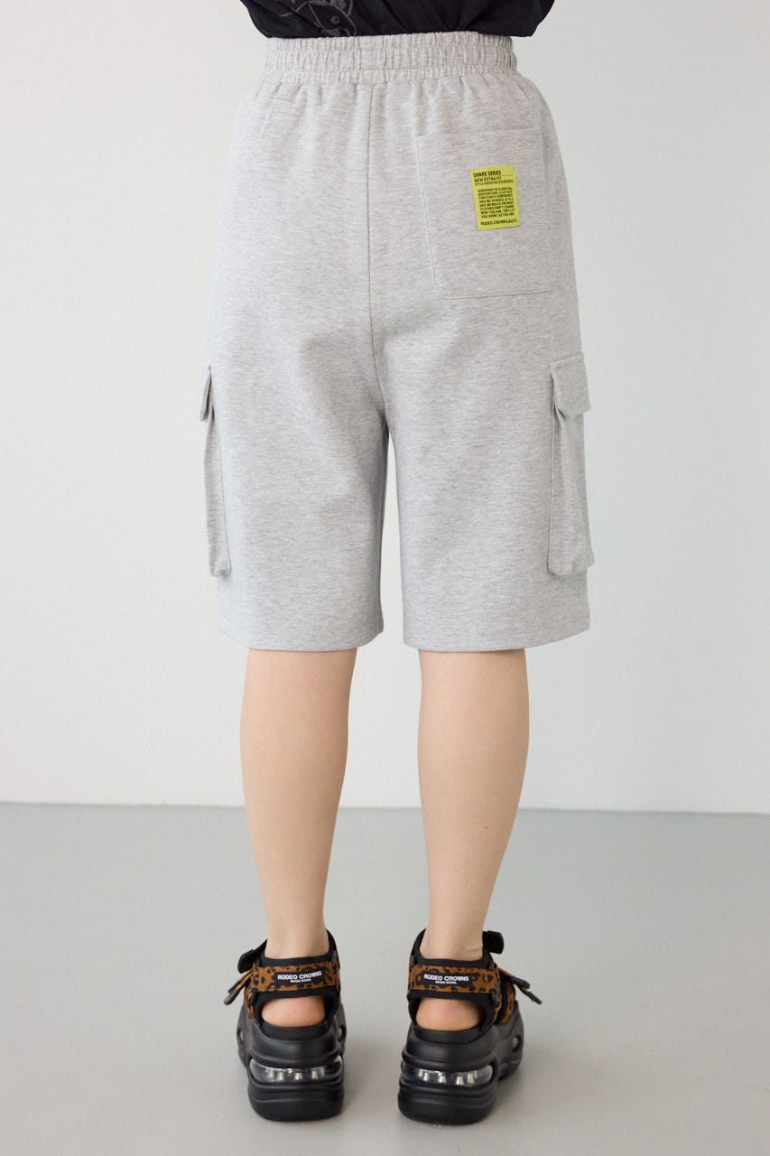 【UNISEX】SHARE DRY スウェットカーゴショートパンツ L/T.GRY L