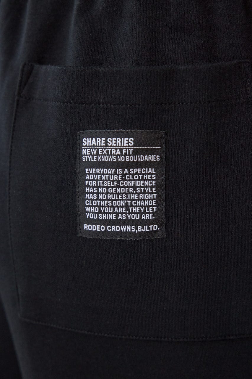 【UNISEX】SHARE DRYバレルスウェットパンツ BLK M
