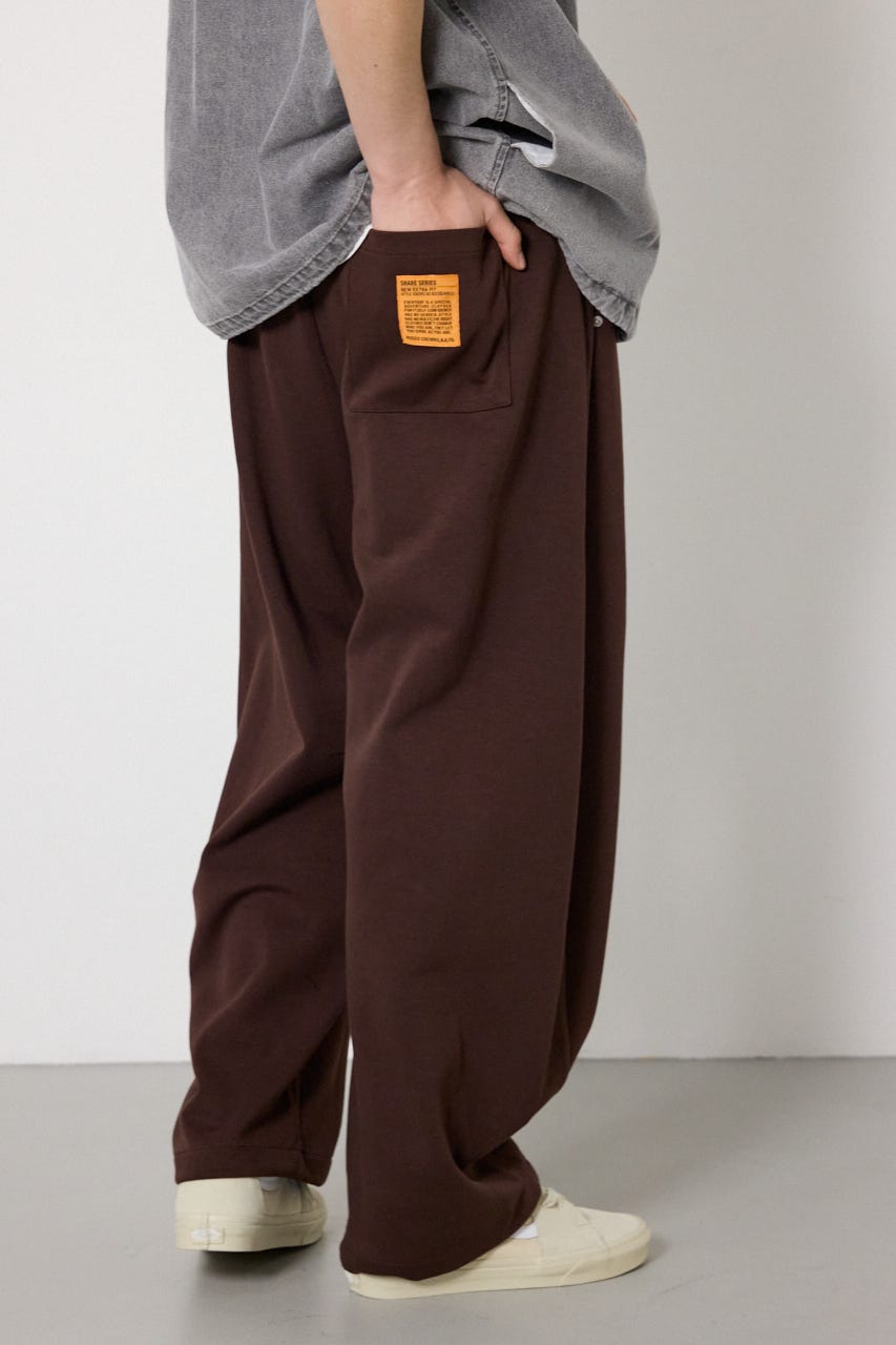 【UNISEX】SHARE DRYバレルスウェットパンツ BRN M