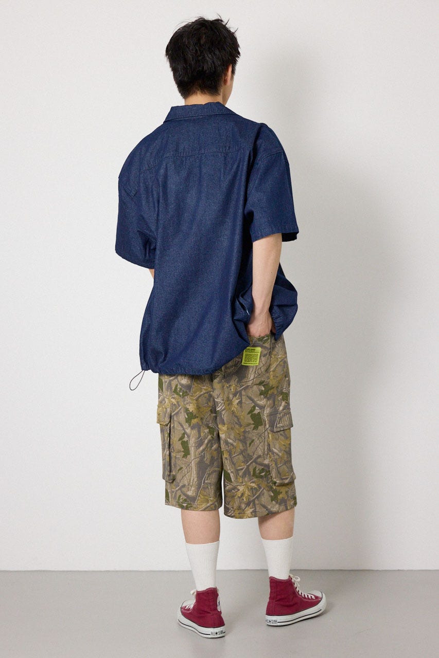 【UNISEX】SHARE DRY PTTERN スウェットカーゴショートパンツ 柄BEG M
