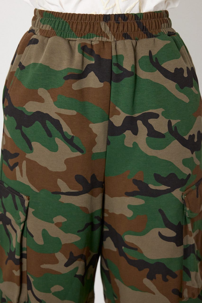 【UNISEX】SHARE DRY PTTERN スウェットカーゴショートパンツ 柄BRN L