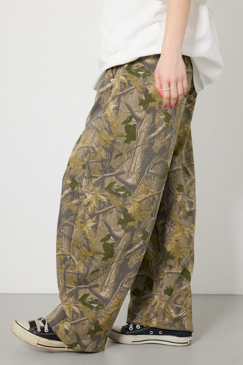 【UNISEX】SHARE DRY PTTERN バレルスウェットパンツ 柄BEG M