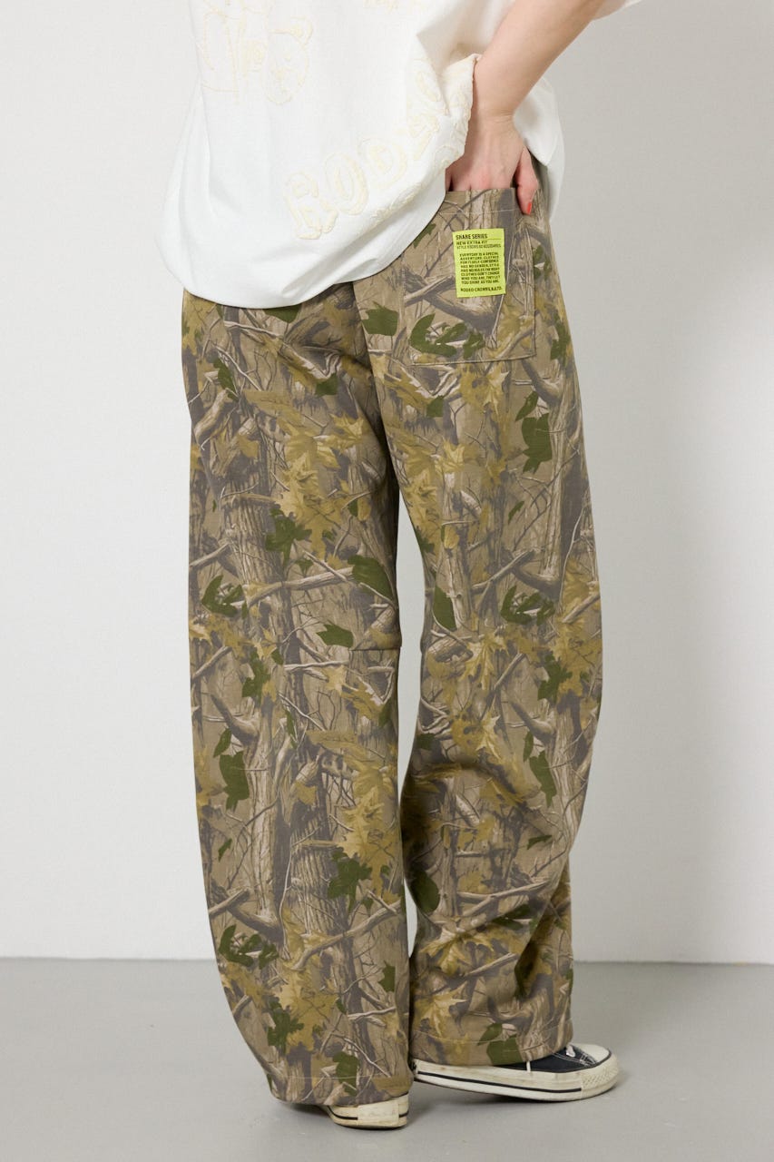 【UNISEX】SHARE DRY PTTERN バレルスウェットパンツ 柄BEG M