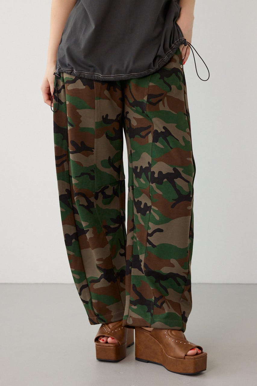 【UNISEX】SHARE DRY PTTERN バレルスウェットパンツ 迷彩 M