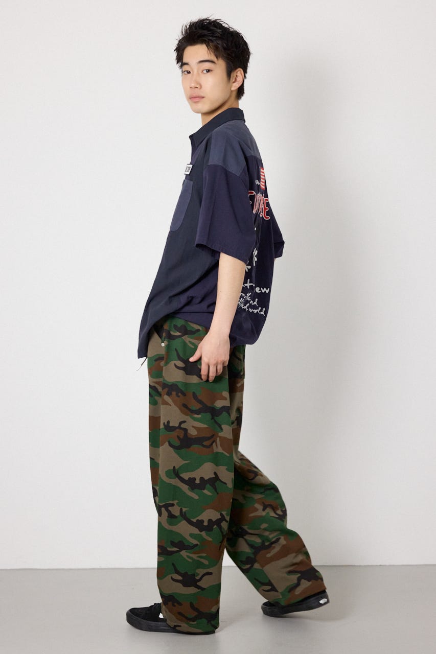 【UNISEX】SHARE DRY PTTERN バレルスウェットパンツ 迷彩 M