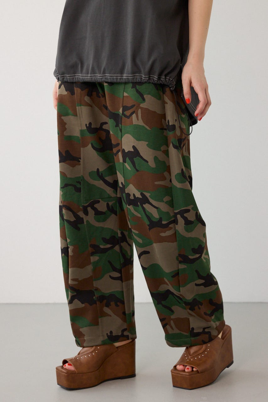 【UNISEX】SHARE DRY PTTERN バレルスウェットパンツ 迷彩 M