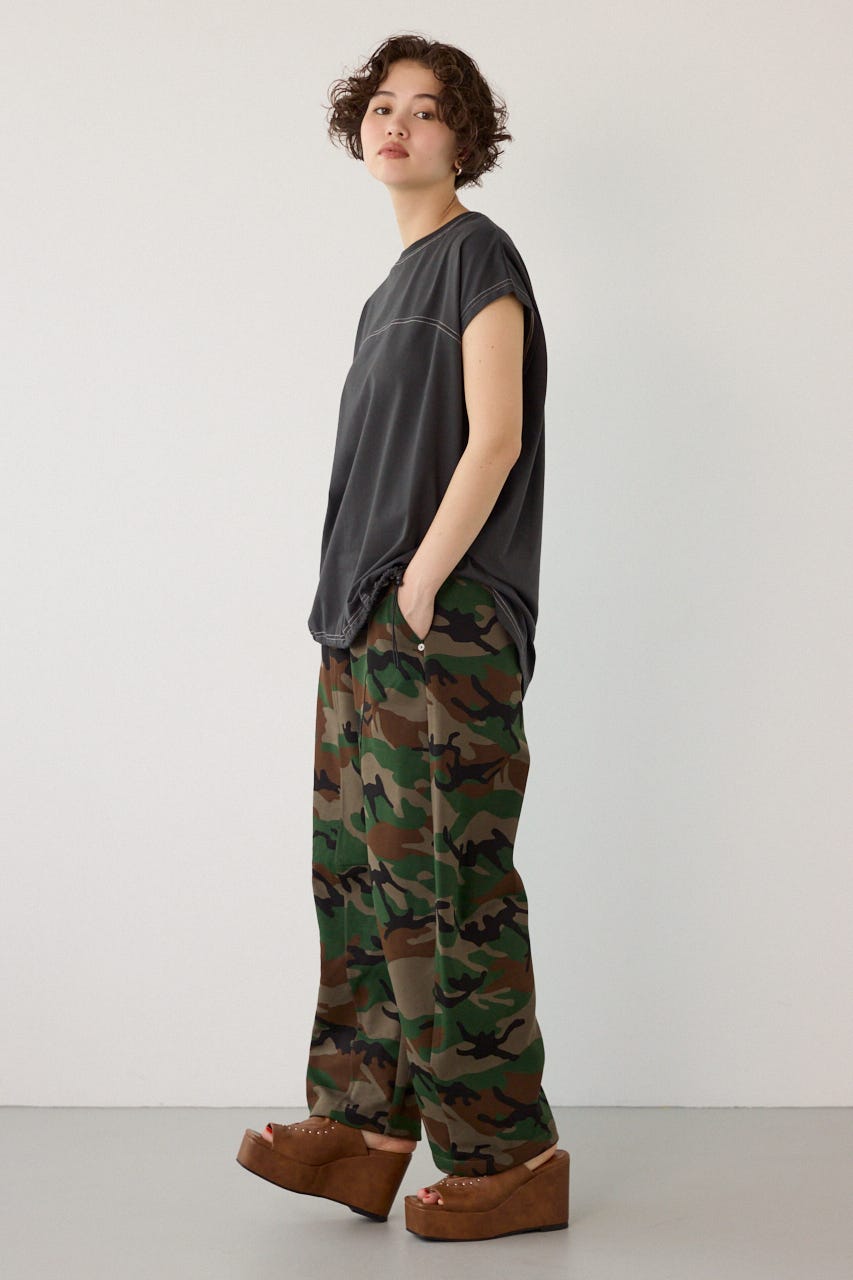 【UNISEX】SHARE DRY PTTERN バレルスウェットパンツ 迷彩 M