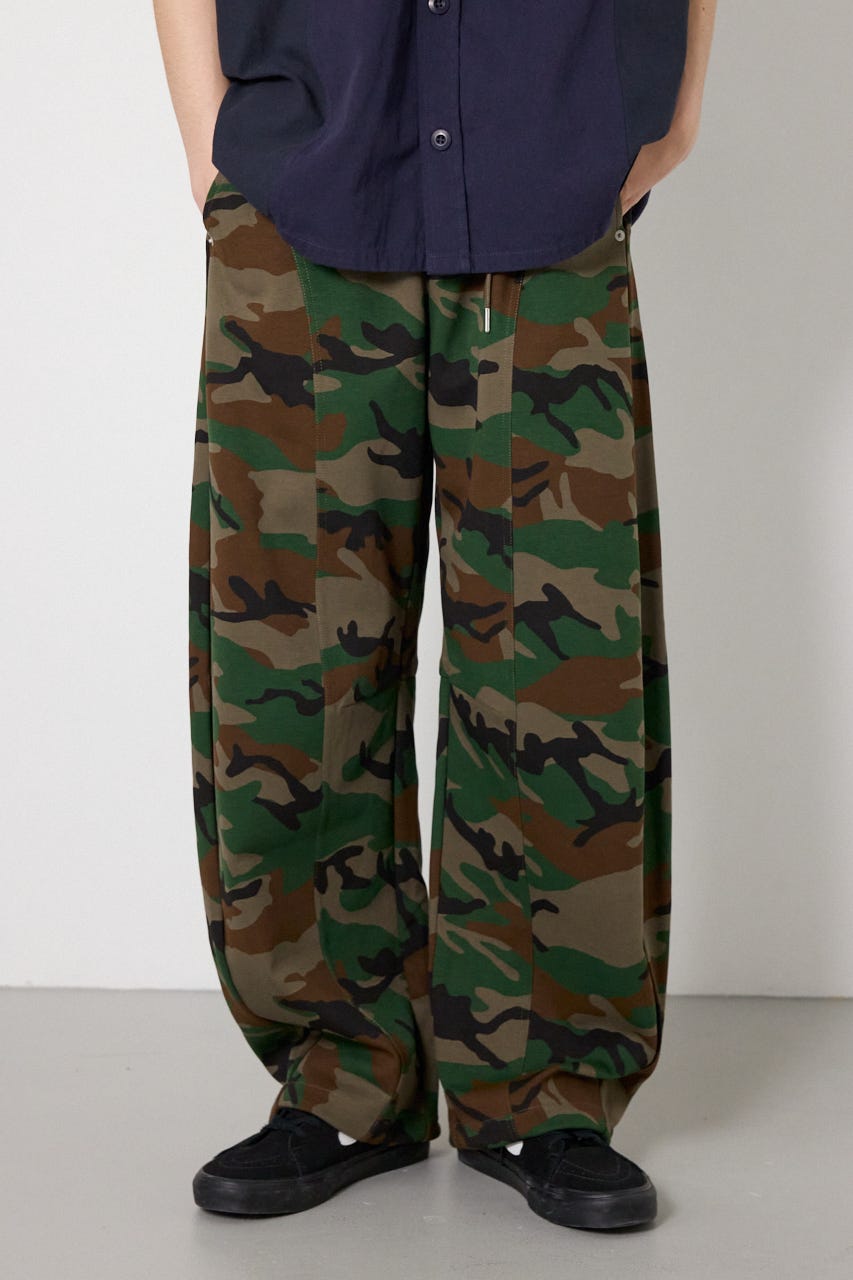 【UNISEX】SHARE DRY PTTERN バレルスウェットパンツ 迷彩 M